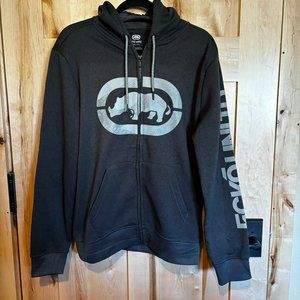 New Men's Ecko Unlimited Zip Up Hoodie S Small Charcoal Marled $58